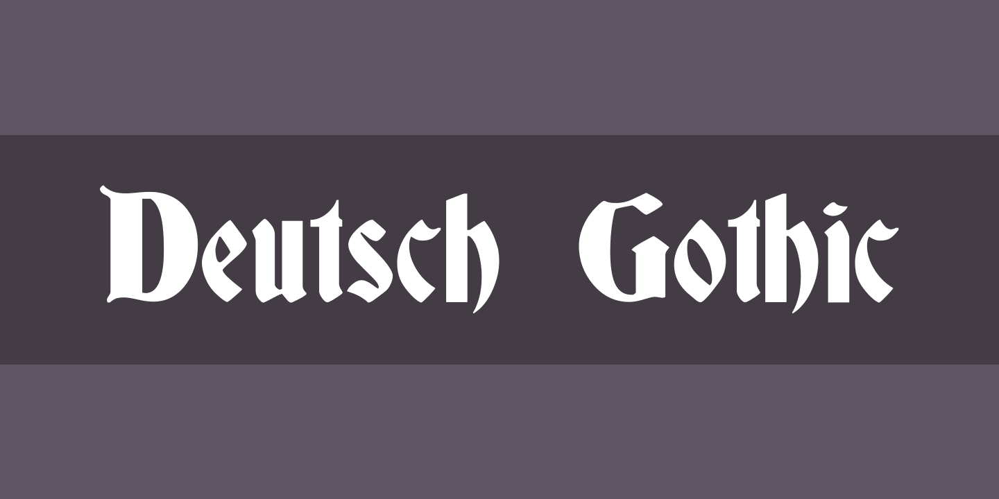 Ejemplo de fuente Deutsch Gothic #1